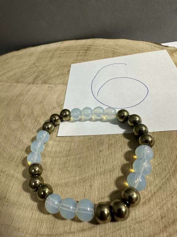 BRANSOLETKA KAMIENIE SYNTETYCZNIE MIX