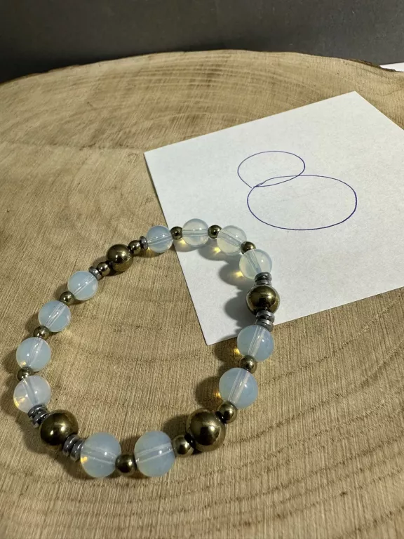 BRANSOLETKA KAMIENIE SYNTETYCZNIE MIX