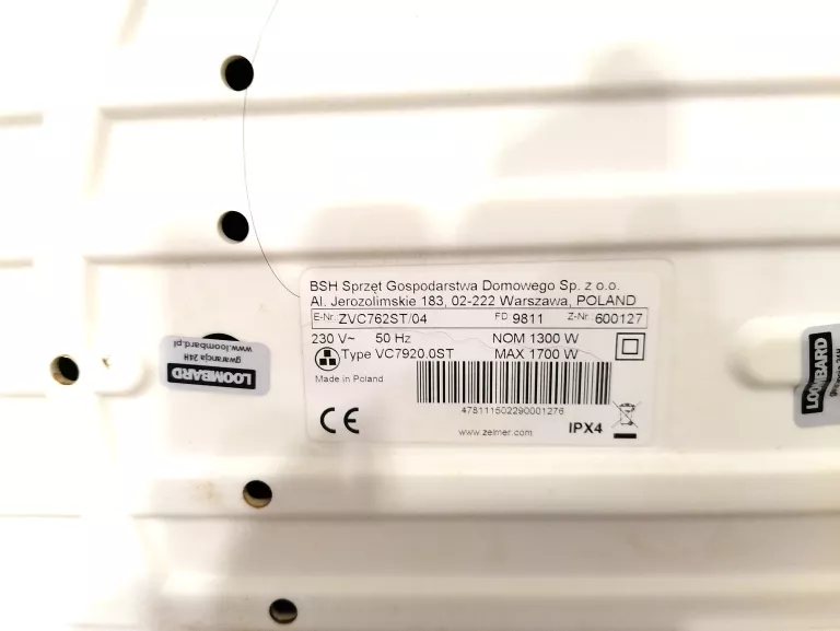 ODKURZACZ ZELMER VC7920.0 ST