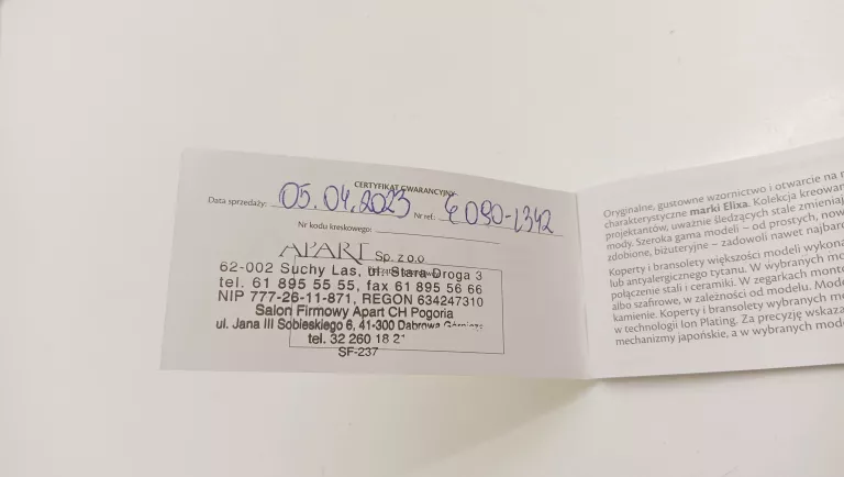 ZEGAREK DAMSKI ELIXA BEAUTY E090-L342