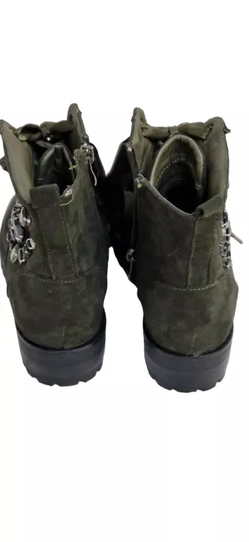 BOTKI DAMSKIE VICES WORKERY WIĄZANE WSTĄŻKĄ ZIELONE R.37