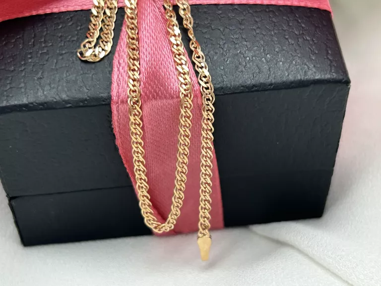 PIĘKNY ZŁOTY ŁAŃCUSZEK SPLOT MONA LISA P585 /2,55G/ DŁ.40CM