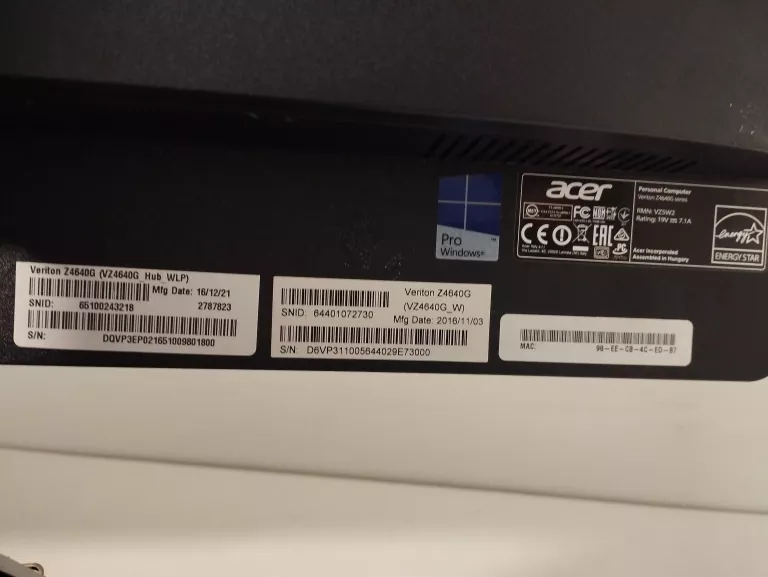 KOMPUTER ACER AIO VERITON Z VZ4640G