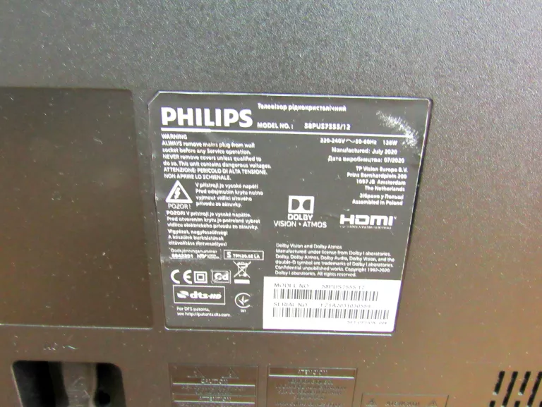TELEWIZOR LED PHILIPS 58PUS7555/12 58" 4K UHD SREBRNY