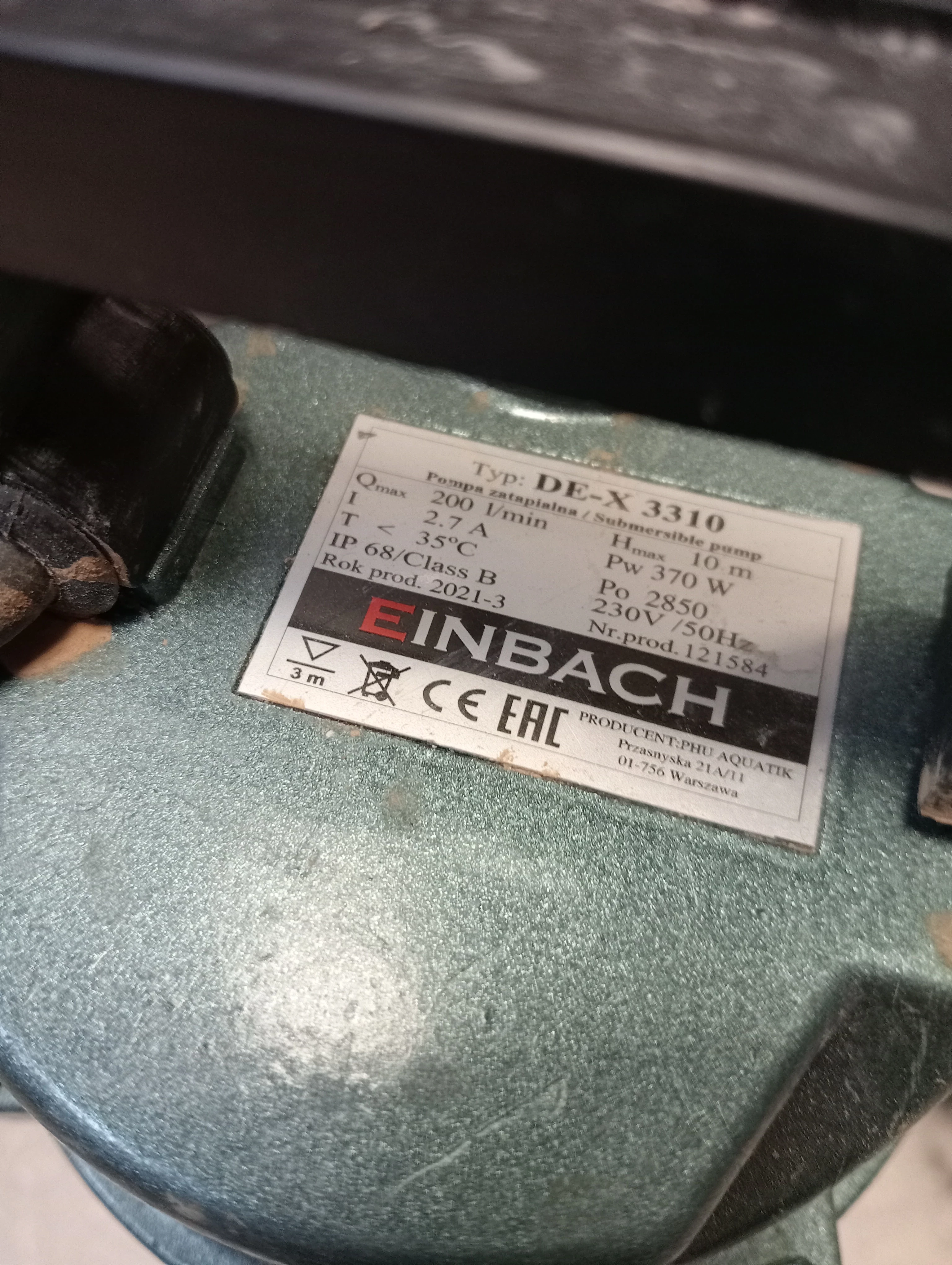 pompa-einbach-de-x-3310-moc-silnika-1400