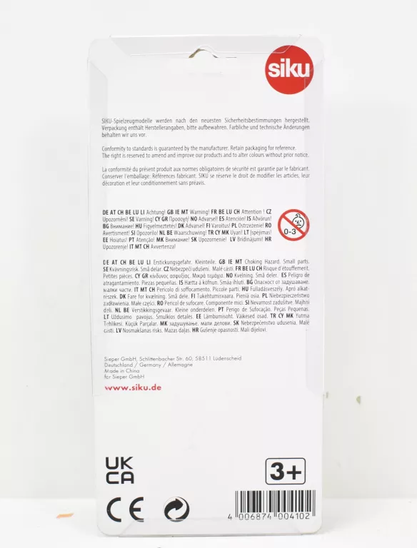 SIKU POJAZDY ROLNICZE 3SZT.0410