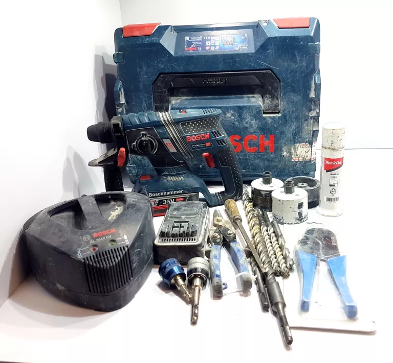 MŁOTOWIERTARKA BOSCH GBH 36V-EC + AKCESORIA + WALIZKA