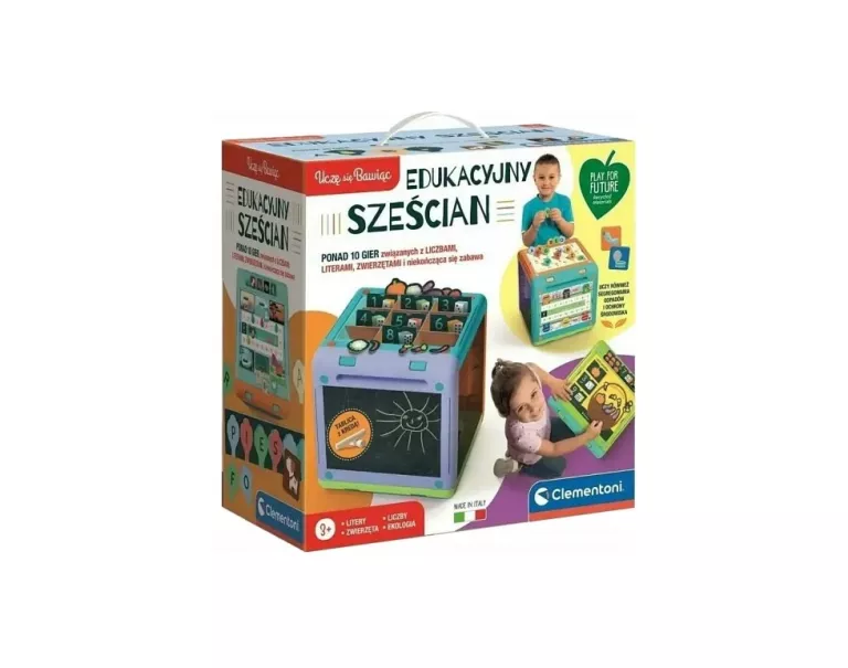 EDUKACYJNY SZEŚCIAN 10 GIER EDUKACYJNYCH UCZY I BAWI CLEMENTONI