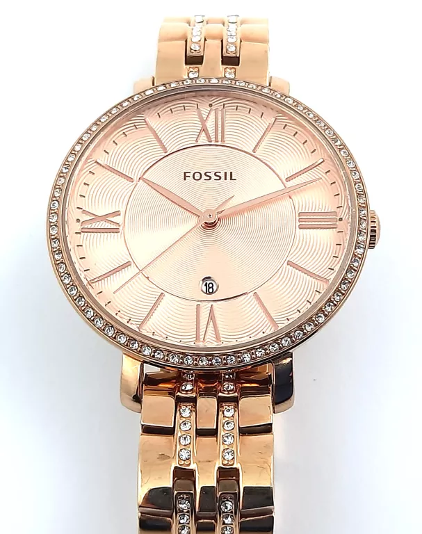 ZEGAREK DAMSKI FOSSIL ES3546 NA BRANSOLECIE Z CYRKONIAMI