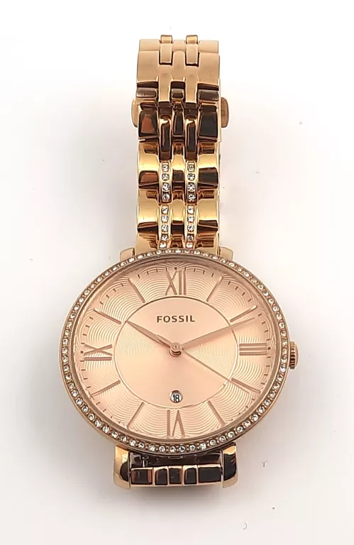 ZEGAREK DAMSKI FOSSIL ES3546 NA BRANSOLECIE Z CYRKONIAMI