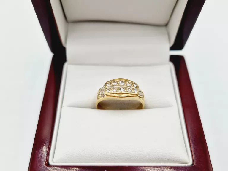 ŚLICZNY ZŁOTY PIERŚCIONEK 3,43 G PR.585 14K R.13,5