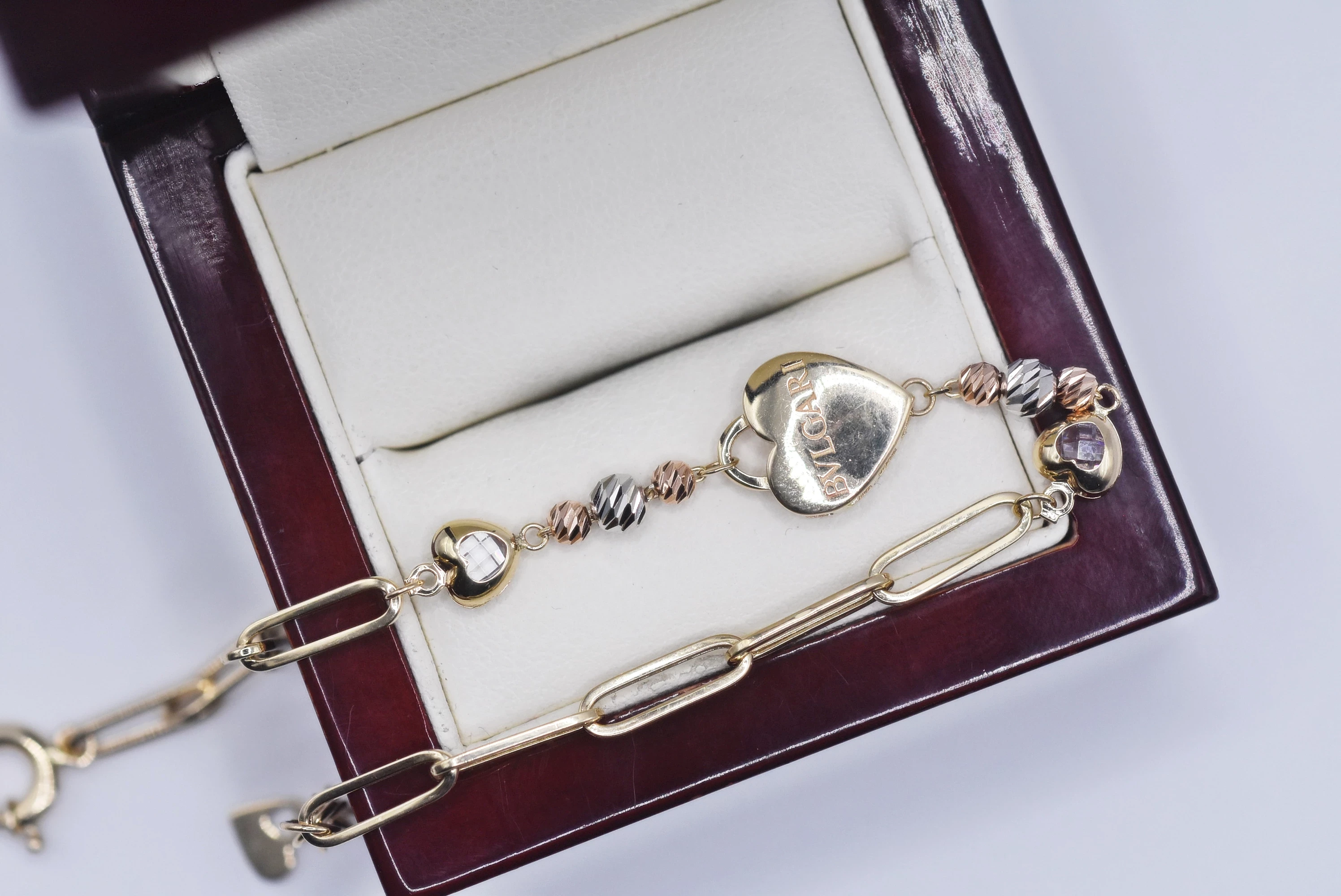 wyjatkowa-zlota-bransoletka-585-411g-serduszko-stan-11323-2