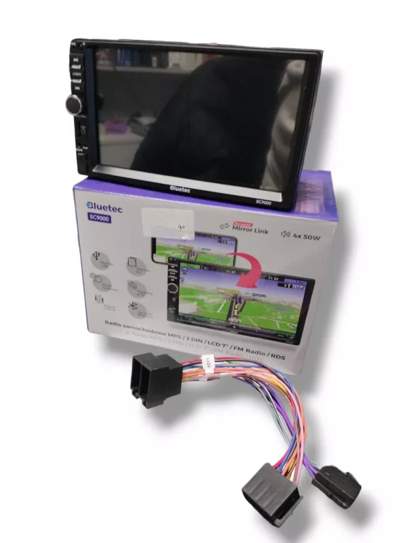 RADIO SAMOCHODOWE BLUETOOTH 7 CALI 2 DIN Z PILOTEM+ KAMERA COFANIA