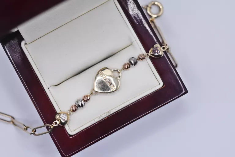 wyjatkowa-zlota-bransoletka-585-411g-serduszko-garbary-53-poznan