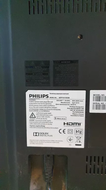 TV LED PHILIPS 40PFH4100 40CALI - ODBIÓR OSOBISTY
