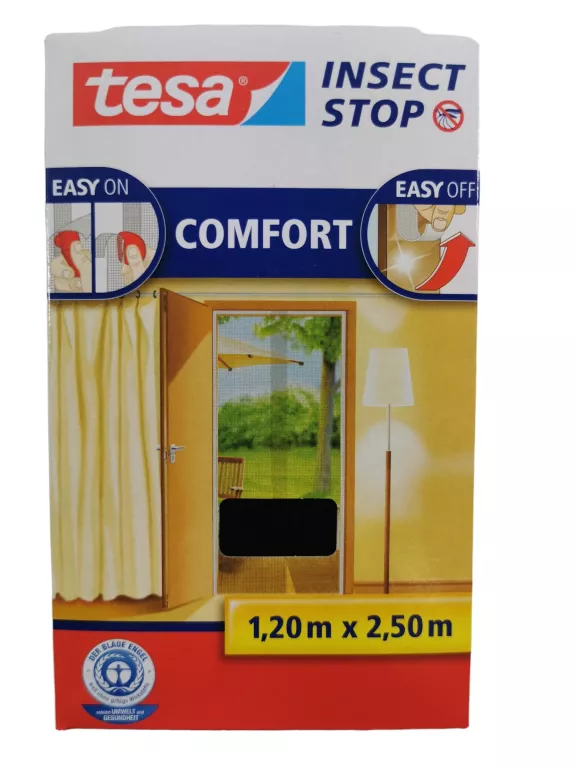 TESA MOSKITIERA BALKONOWA COMFORT 1,2/2,5M 55910 BIALA CZARNA