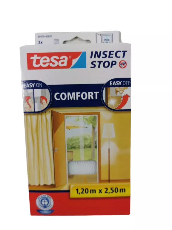 TESA MOSKITIERA BALKONOWA COMFORT 1,2/2,5M 55910 BIALA CZARNA