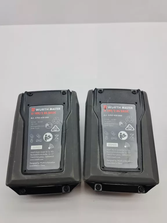 NITOWNICA AKUMULATOROWA WURTH ANG 18 COMPACT + 2 X AKU WURTH 18V 2AH