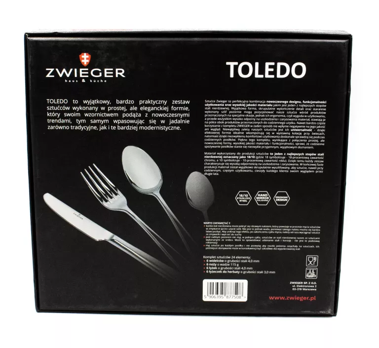 KOMPLET SZTUĆCÓW ZWIEGER TOLEDO 24 EL.