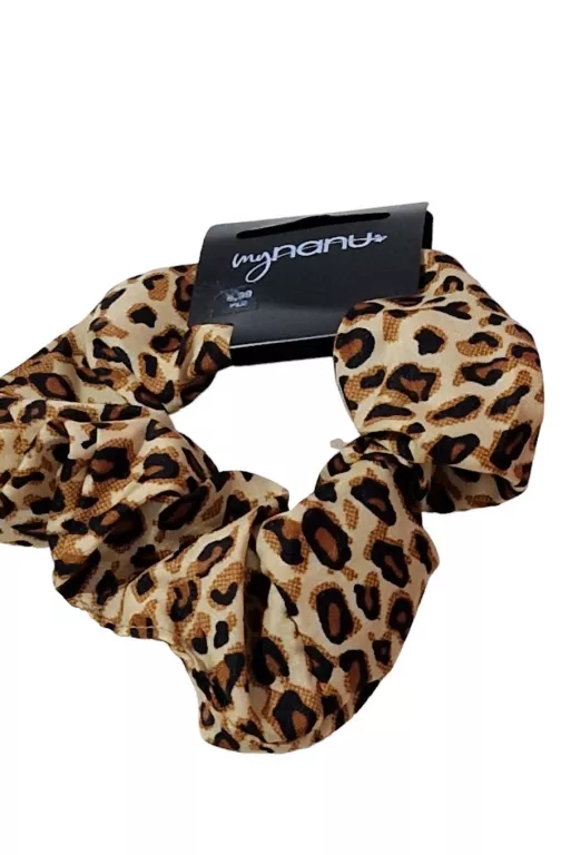 GUMKA OZDOBNA DO WŁOSÓW TYPU SCRUNCHIE PANTERKA