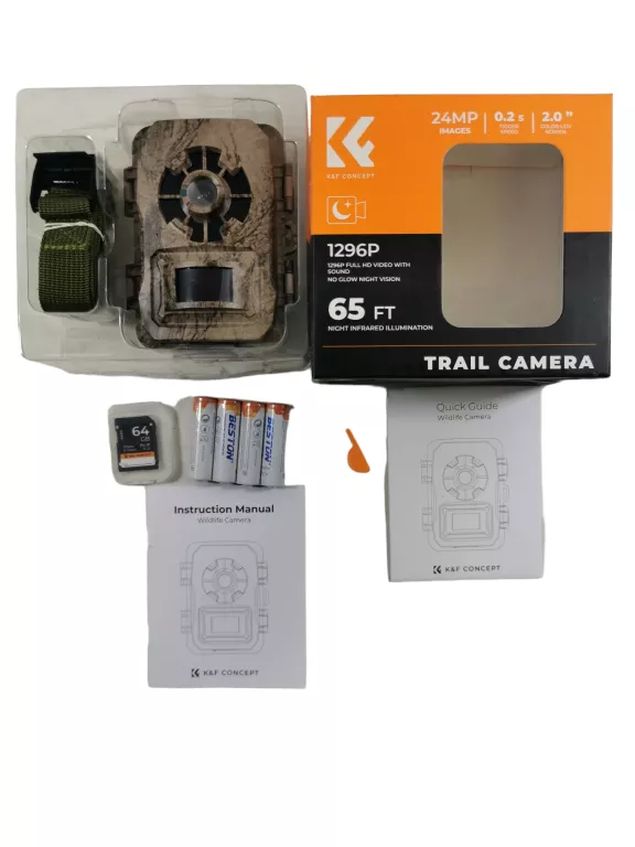 KAMERA OBSERWACYJNA FOTOPUŁAPKA K&F CONEPT KAMERA LEŚNA 24MP 2,0'' LCD
