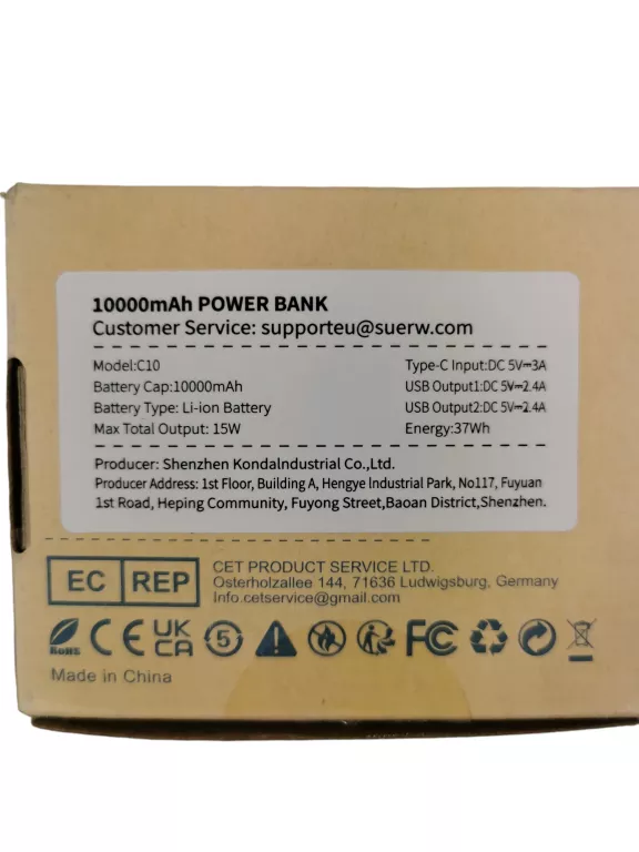 POWERBANK 10000 MAH C10 MINI KIESZONKOWY POWER BANK POSUGEAR C10