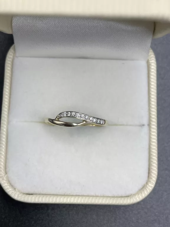 pierscionek-zloto-14k-11-brylantow-stan-uzywany