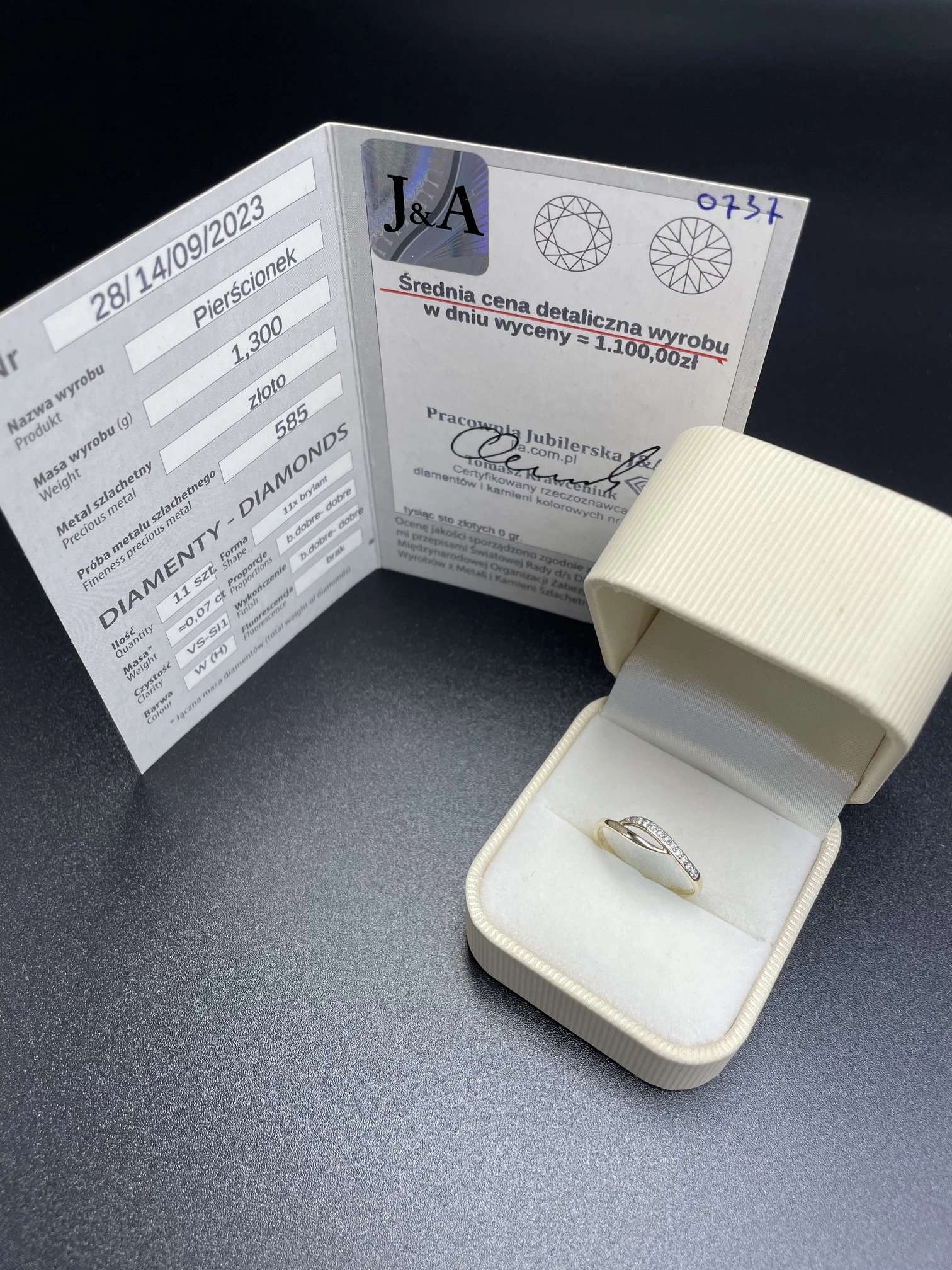 pierscionek-zloto-14k-11-brylantow-seminaryjska-2-kielce