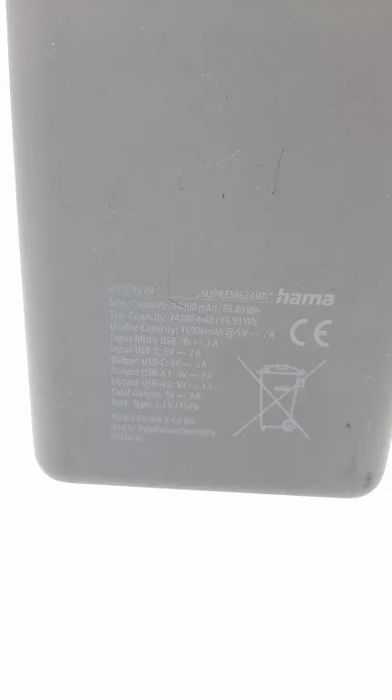 POWERBANK HAMA SUPREME 24HD / 24000MAH / *OKAZJA*