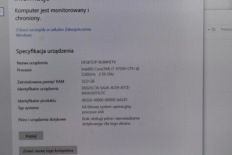 LAPTOP LENOVO LEGION I7 9750H 1660 TI 32GB RAM 1TB
