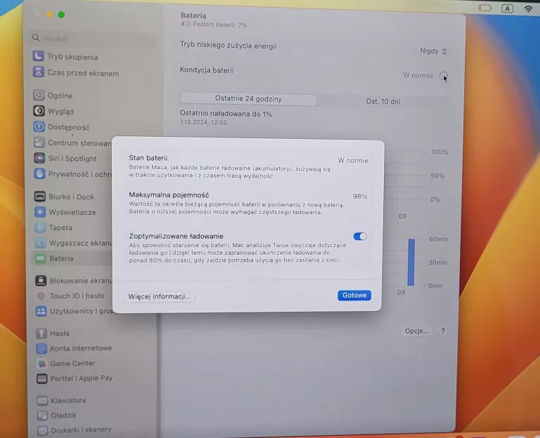 LAPTOP APPLE MACBOOK AIR M1 ( ŁADOWARKA)