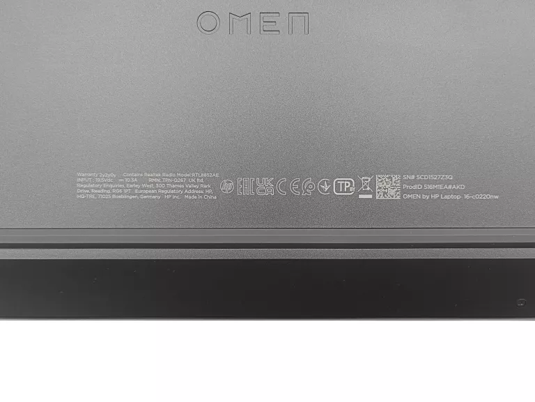 LAPTOP HP OMEN 16-C0220NW 16,1'' R5-5600H 16GB RAM 512GB SSD RTX3050TI W11