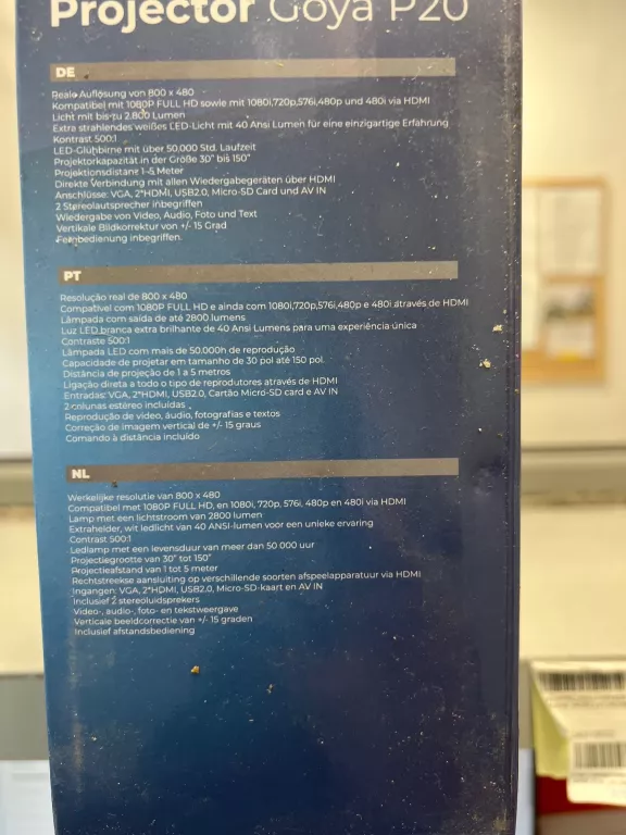 PROJEKTOR LED PRIXTON P20 BIAŁY