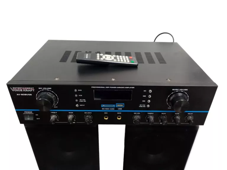 WZMACNIACZVOICE KRAFT AV 808+ 2 KOLUMNY VOICE KRAFT 1004-2