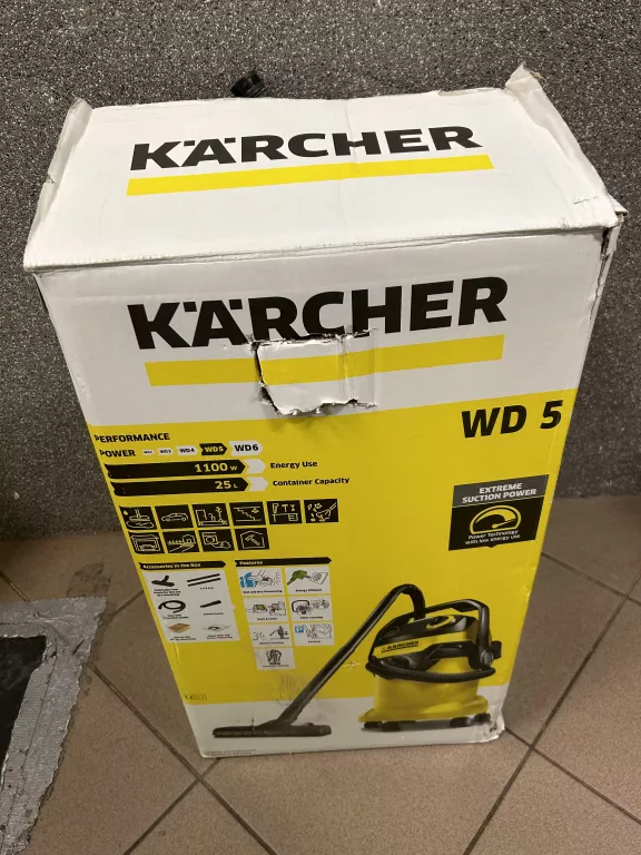 ODKURZACZ PRZEMYSŁOWY KARCHER WD 5 PUDEŁKO