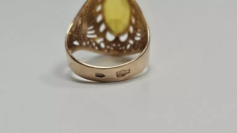 PIĘKNY ZŁOTY PIERŚCIONEK 585 14K 5,45G ROZMIAR 15