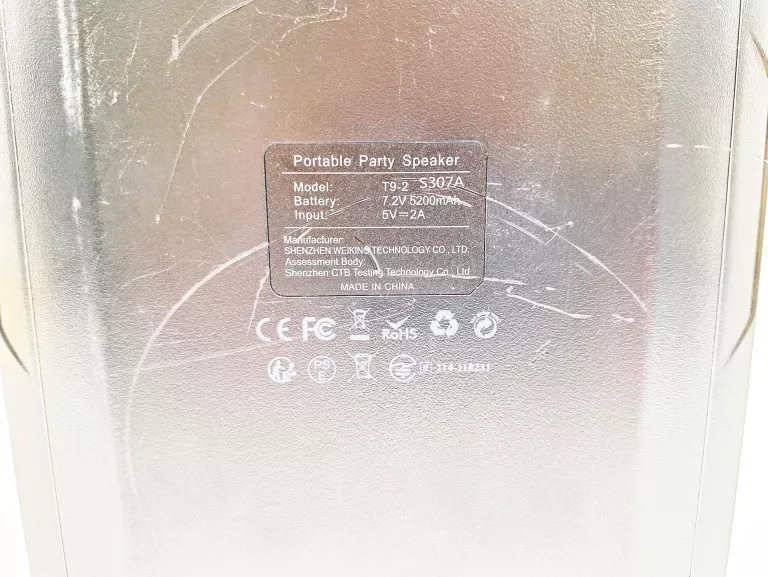 GŁOŚNIK PRZENOŚNY W-KING T9-2 BLACK CZARNY 80 W XD373