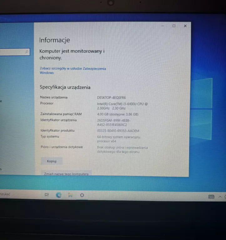 LAPTOP LENOVO IDEAPAD 300 - INTEL I3-6100 - 4 GB RAM - 500 GB SSD - FHD