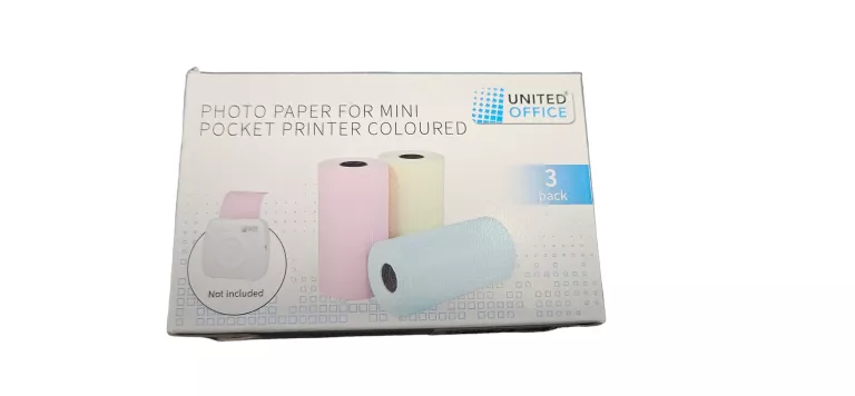 PAPIER DO DRUKARKI MINI UNITED OFFICE 3PACK KOLOROWY