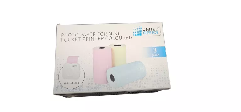 PAPIER DO DRUKARKI MINI UNITED OFFICE 3PACK KOLOROWY
