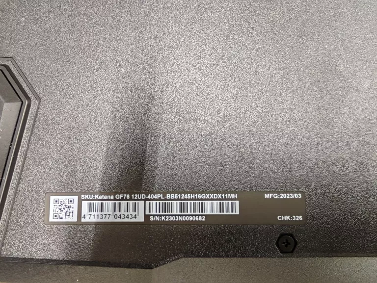 LAPTOP MSI KATANA GF76