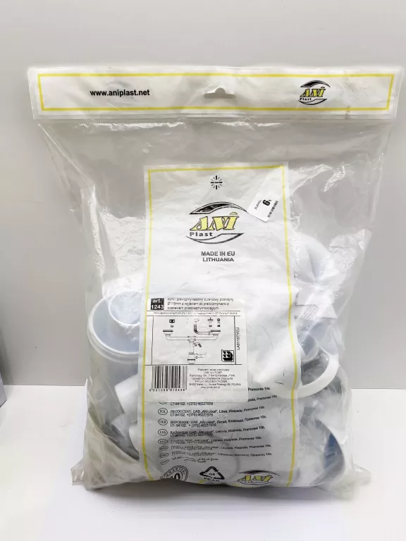 SYFON ZLEWOZMYWAKOWY PODWÓJNY Z WYJŚCIEM DO PRALKI ANI PLAST