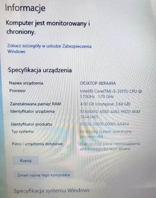 LAPTOP ACER ASPIRE S3-391+ŁAD