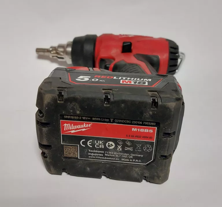 opalarka-milwaukee-m18-bhg-bateria-50ah-m18-stan-uzywany