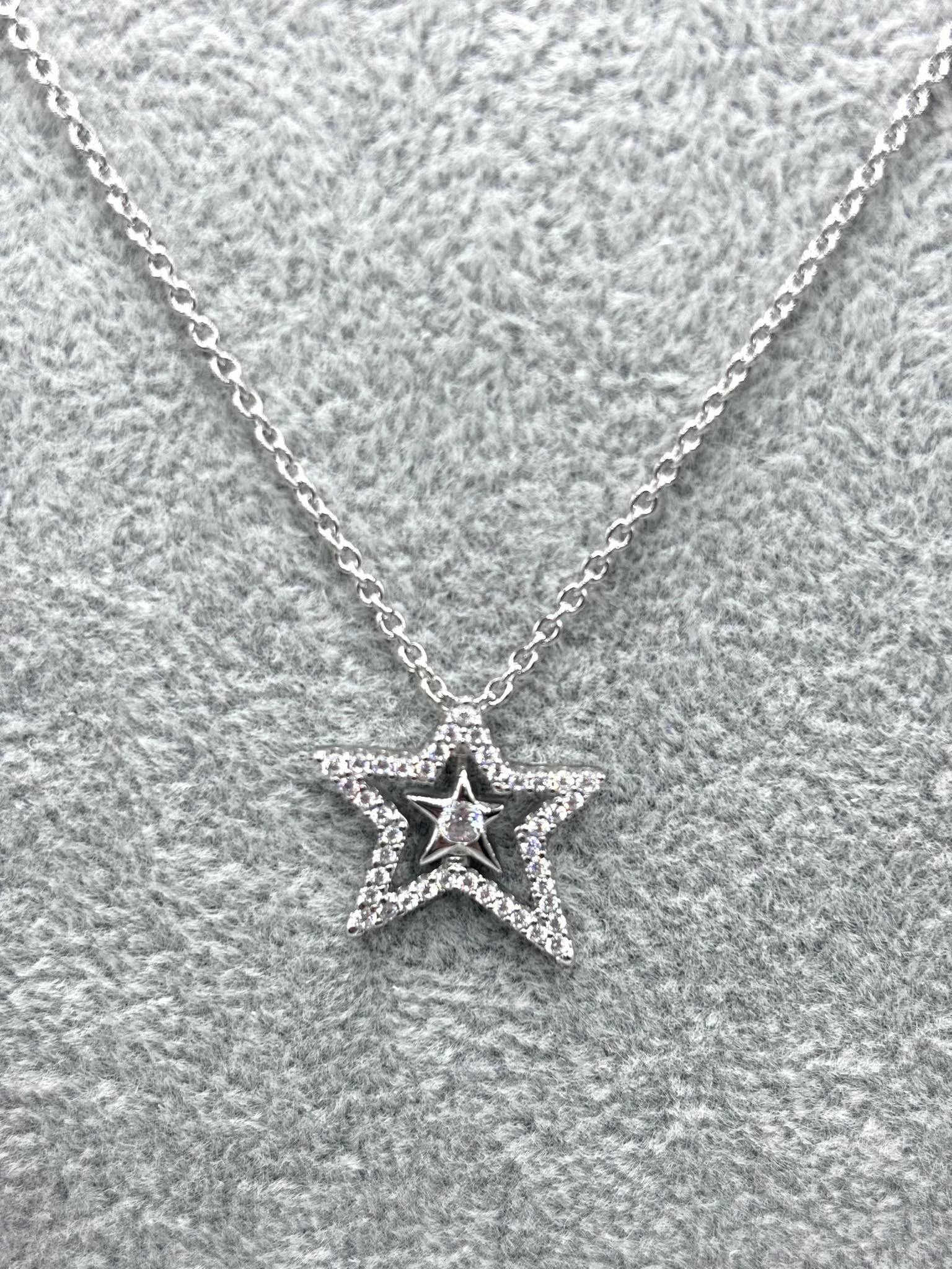 piekny-srebrny-lancuszek-z-gwiazda-39g-stan-11323-2