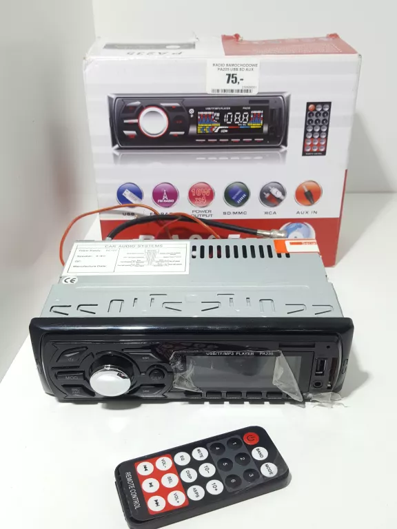 RADIO SAMOCHODOWE PA235 USB SD AUX KOMPLET