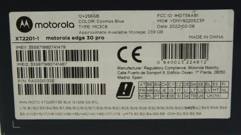 SMARTFON MOTOROLA EDGE 30 PRO KOMPLET