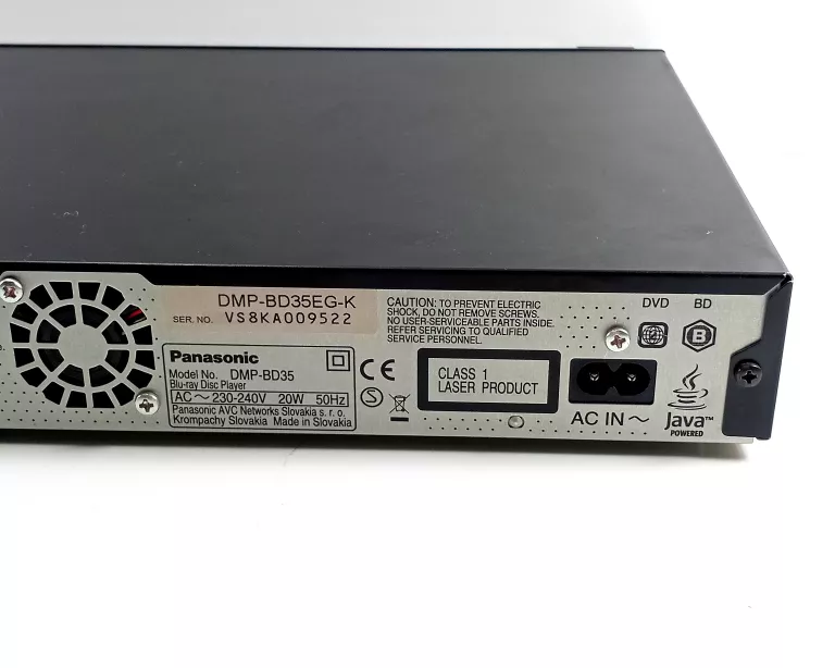 ODTWARZACZ BLU-RAY PANASONIC DMP-BD35 (ZASILACZ/PILOT)