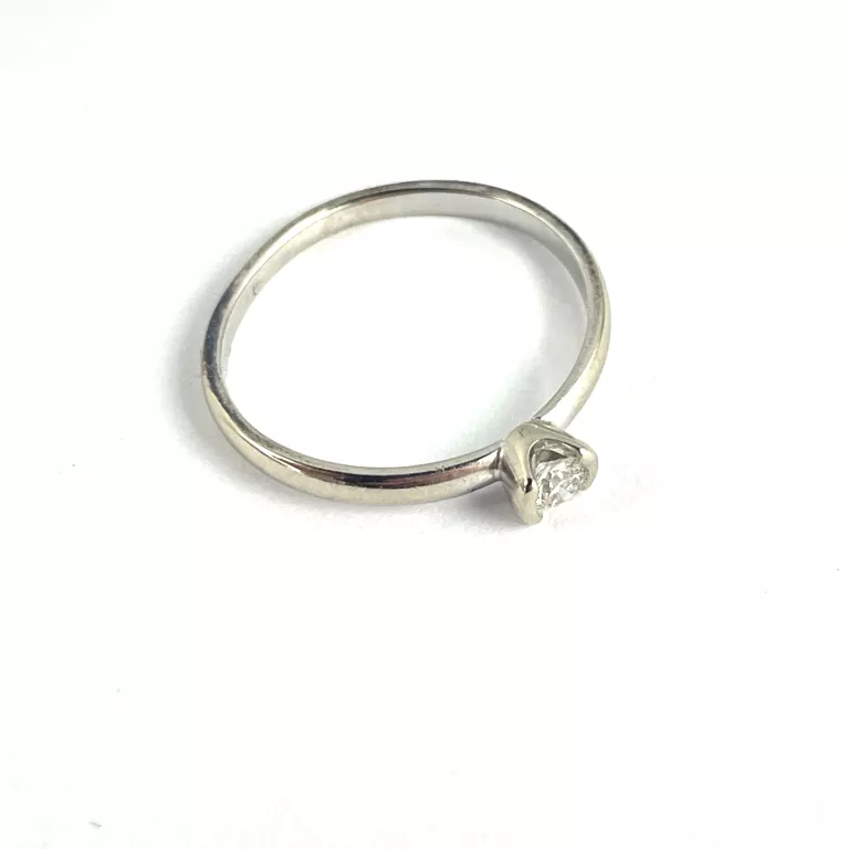 ZŁOTY PIERŚCIONEK 585 1,43G 1SZT BRYLANT 0,10CT R12