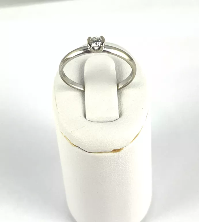ZŁOTY PIERŚCIONEK 585 1,43G 1SZT BRYLANT 0,10CT R12